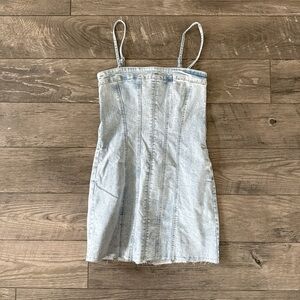 NWT Denim Dress with Removable Straps